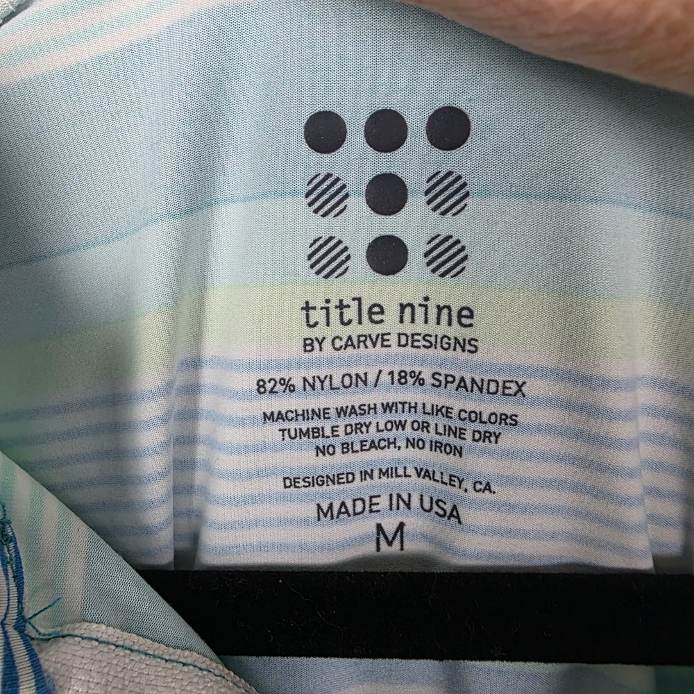 Title Nine By Carve Designs Striped Quarter Zip Pullover‎ Shirt Women's Medium - Picture 4 of 6